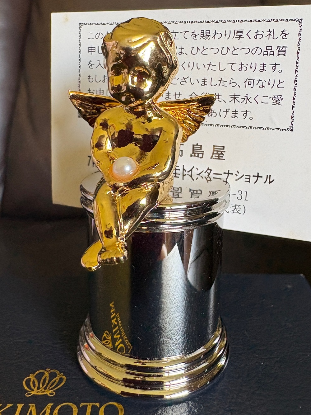 Mikimoto Angel PEARL Card Holder - Original Japan Presentation Box.
With Papers.